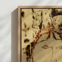 Framed Canvas - Close-up detail and texture of the framed canvas