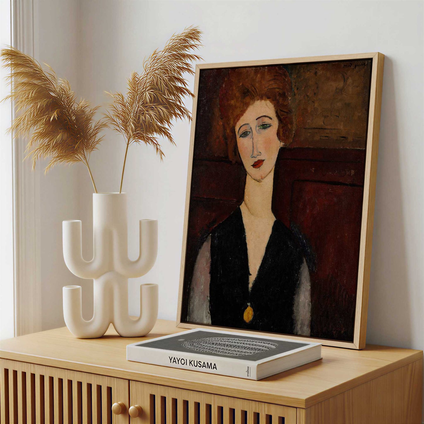 Framed Canvas - Framed canvas in a stylish interior setting