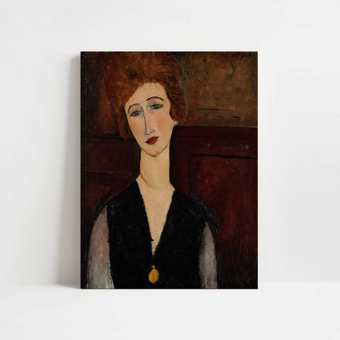 Portrait of a Woman (1917-18) by Amedeo Modigliani – Art Print - Unframed art print