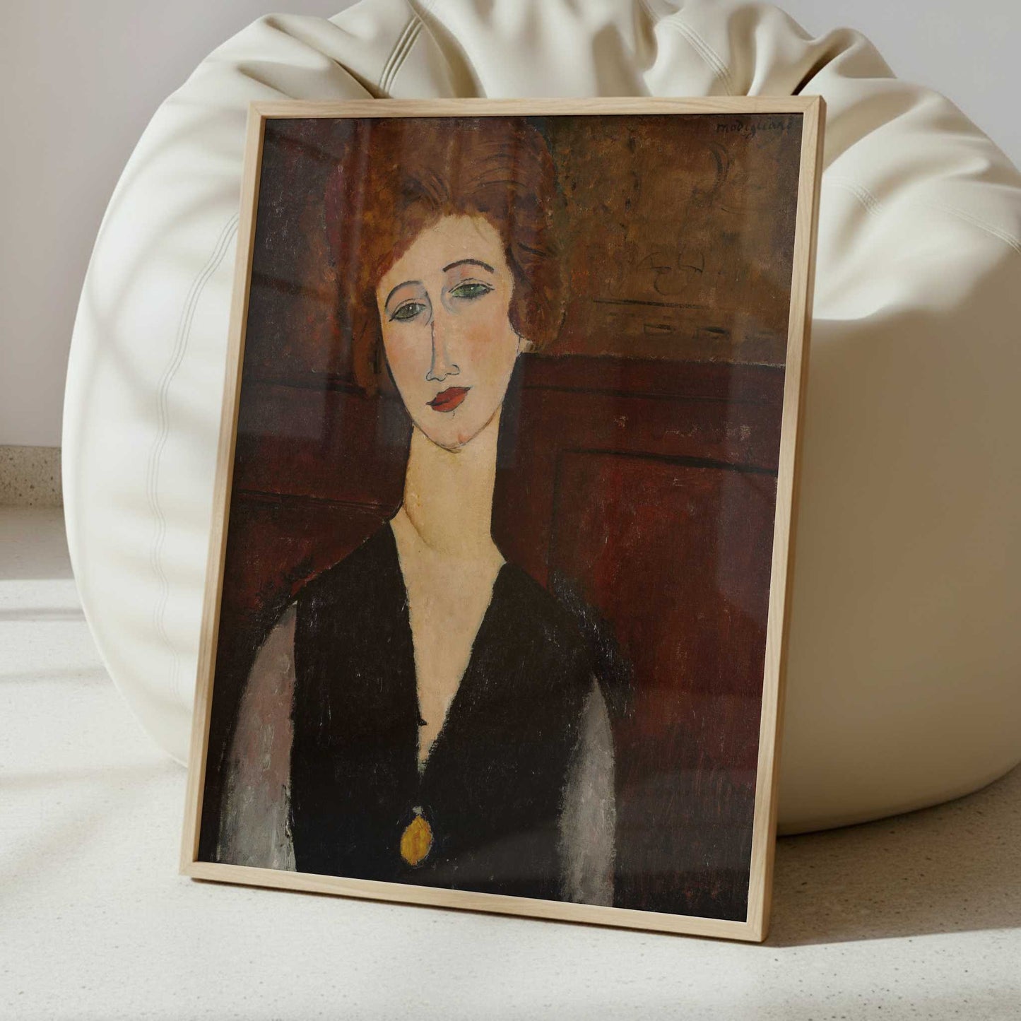 Portrait of a Woman (1917-18) by Amedeo Modigliani – Art Print - Interior inspiration