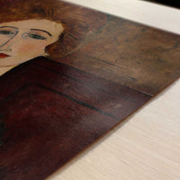 Portrait of a Woman (1917-18) by Amedeo Modigliani – Art Print - Close-up detail of the art print