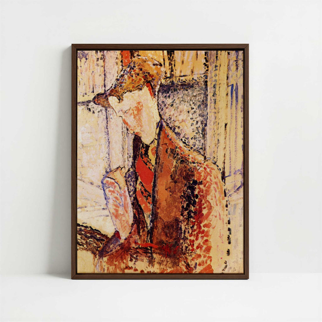 Framed Canvas - Framed canvas in dark wood color frame