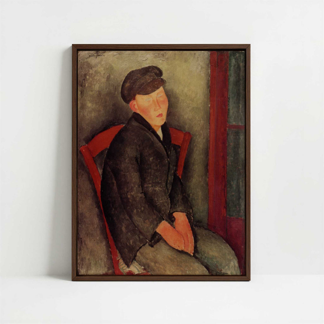 Framed Canvas - Framed canvas in dark wood color frame