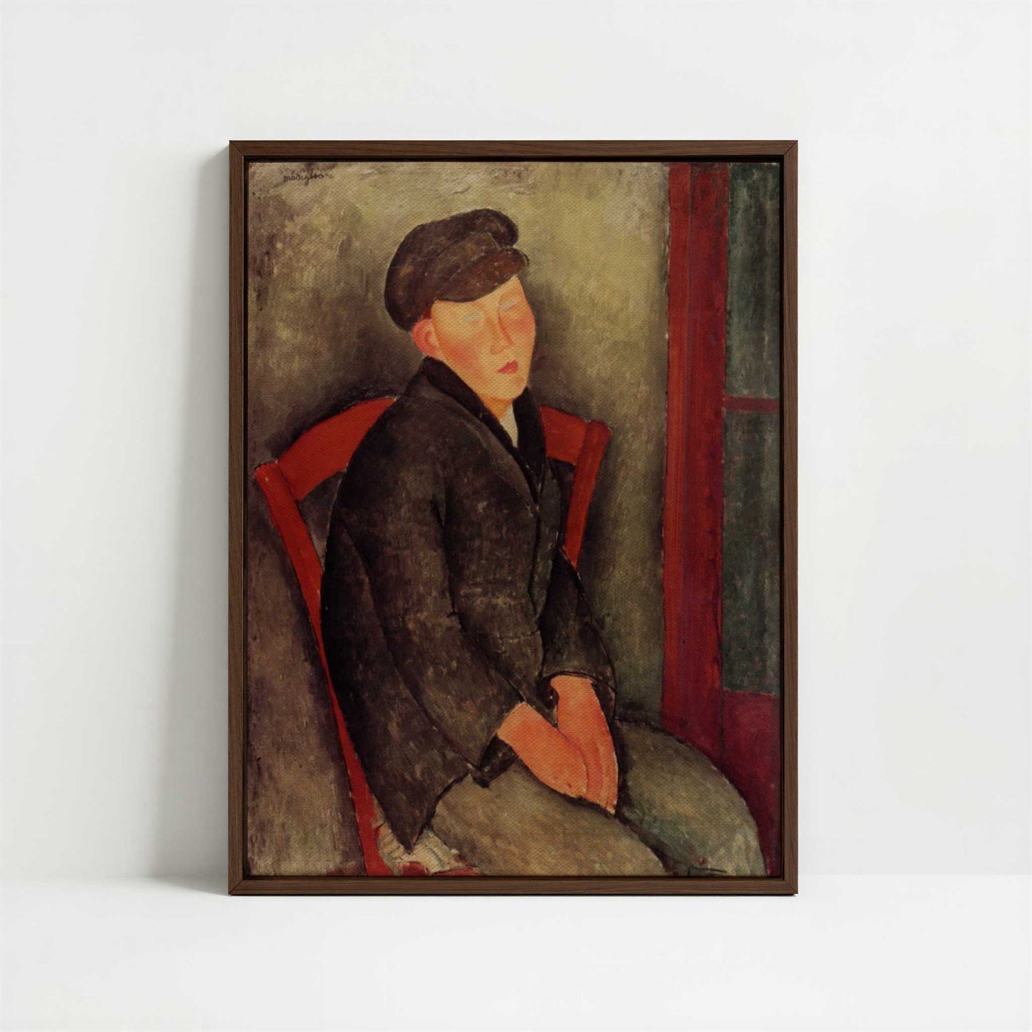 Framed Canvas - Framed canvas in dark wood color frame