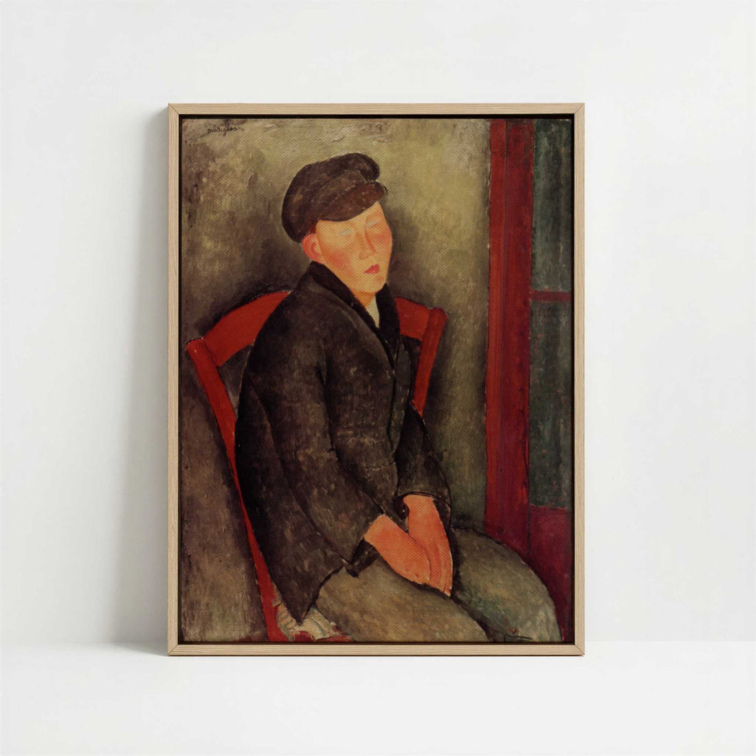 Framed Canvas - Framed canvas in oak color frame