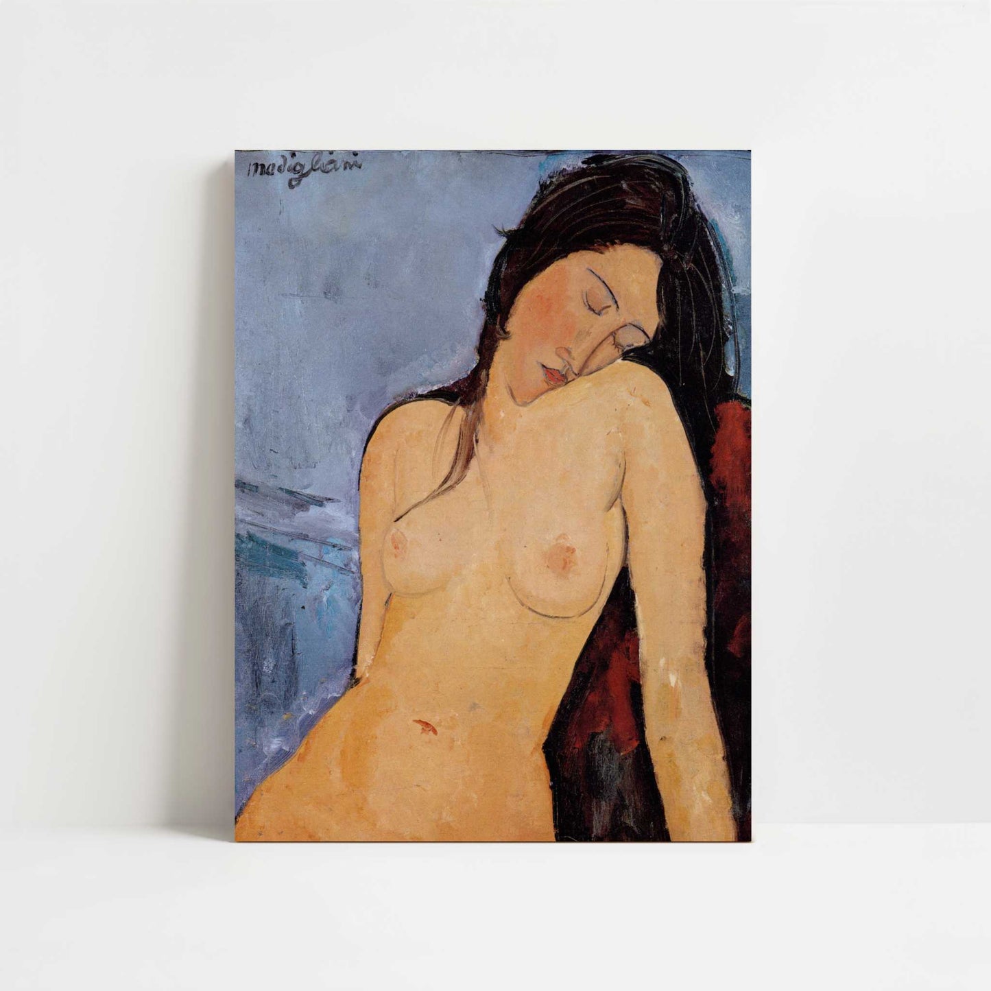 Seated Nude (1916) by Amedeo Modigliani – Art Print - Unframed art print