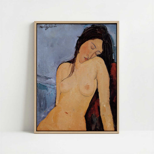 Framed Canvas - Framed canvas in oak color frame