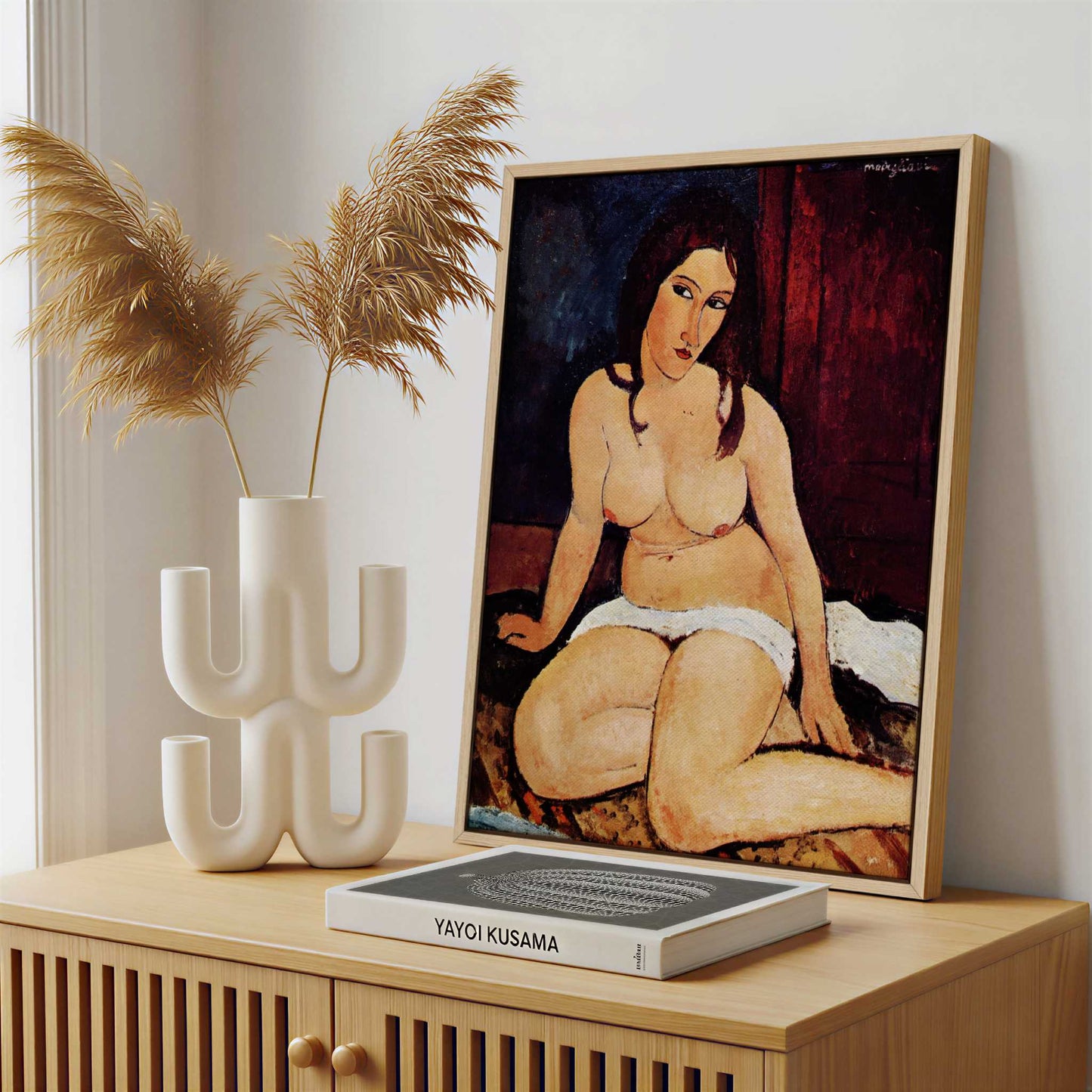 Framed Canvas - Framed canvas in a stylish interior setting