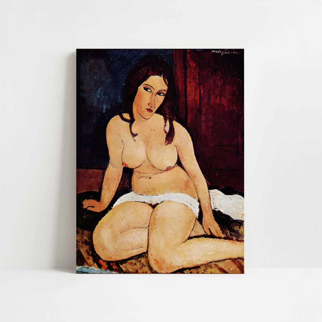 Seated Nude (1917) by Amedeo Modigliani – Art Print - Unframed art print
