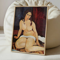 Seated Nude (1917) by Amedeo Modigliani – Art Print - Interior inspiration