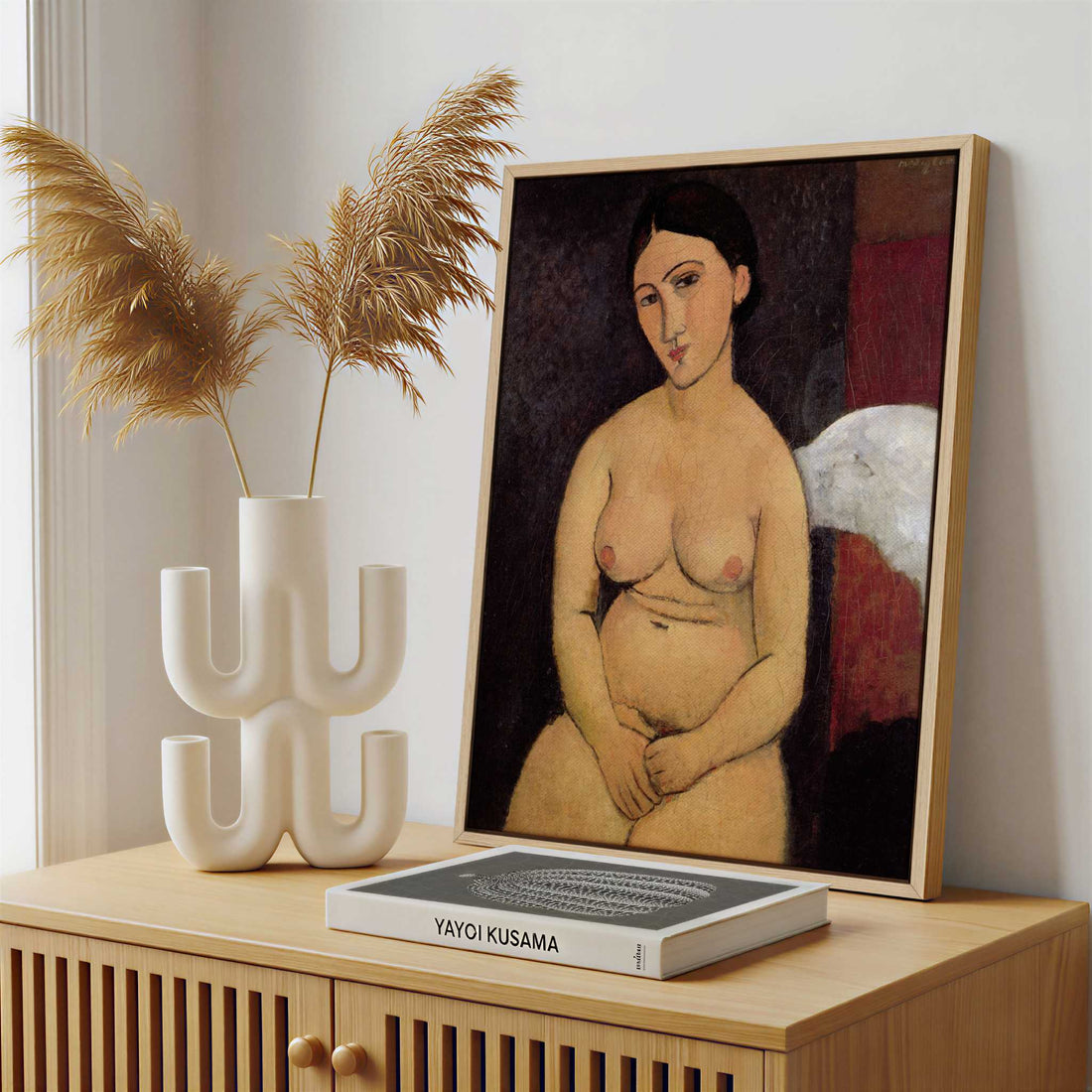 Framed Canvas - Framed canvas in a stylish interior setting