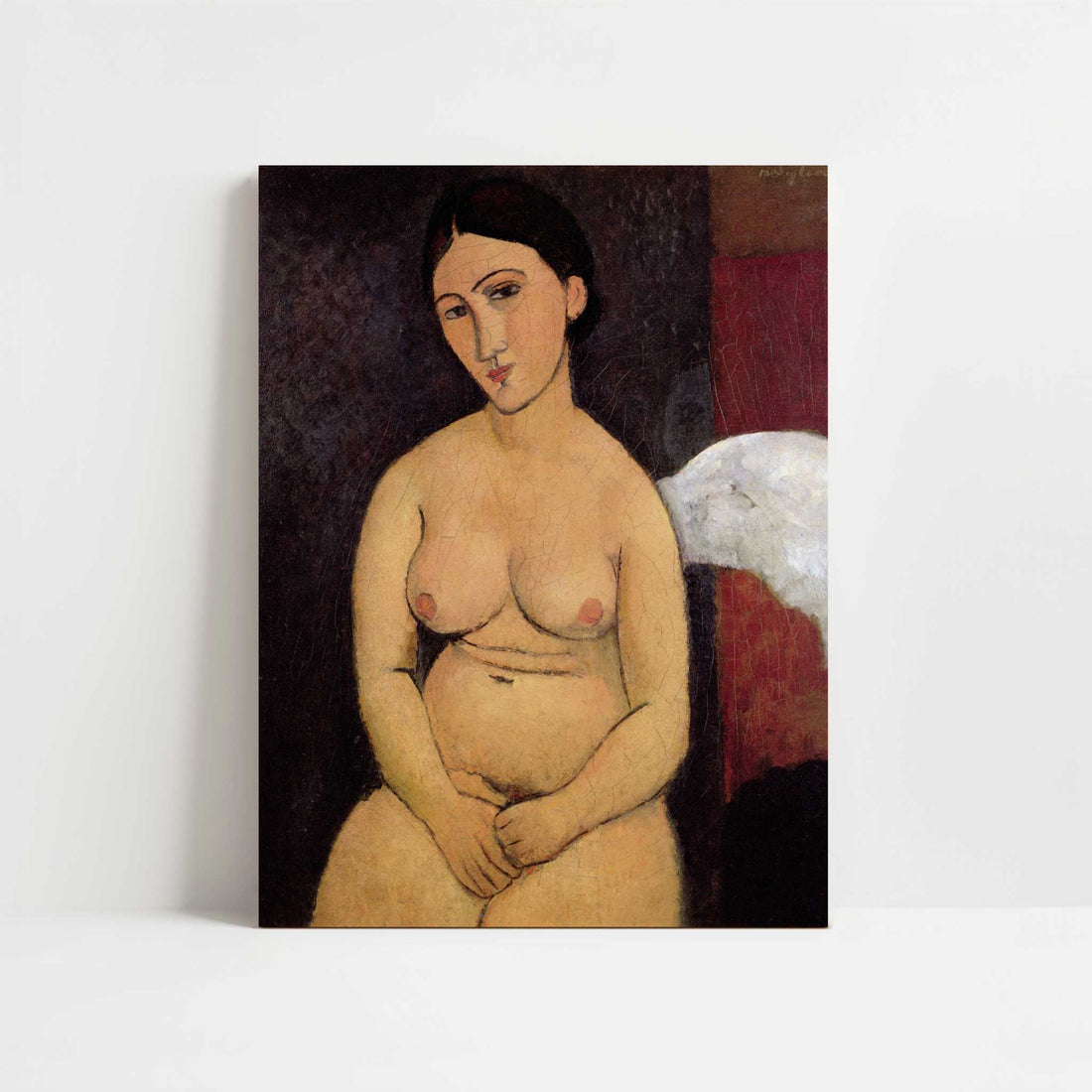 Seated Nude (c.1917) by Amedeo Modigliani – Art Print - Unframed art print