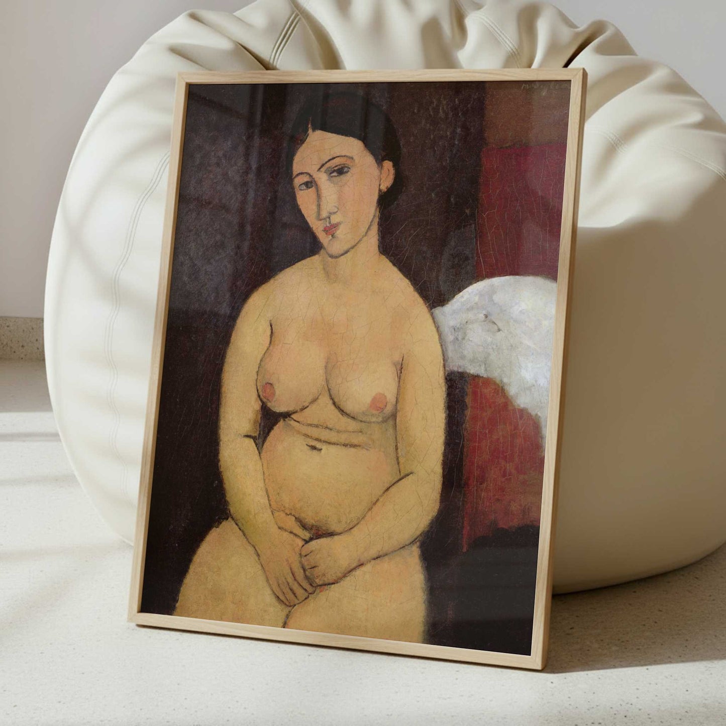 Seated Nude (c.1917) by Amedeo Modigliani – Art Print - Interior inspiration