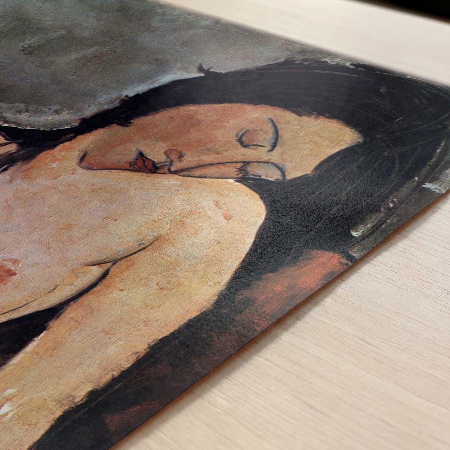 Seated Nude (1916) by Amedeo Modigliani – Art Print - Close-up detail of the art print