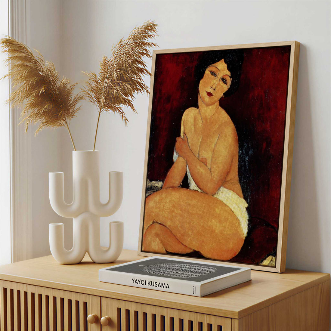 Framed Canvas - Framed canvas in a stylish interior setting