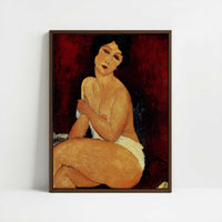 Framed Canvas - Framed canvas in dark wood color frame