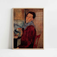Self-portrait (1919) by Amedeo Modigliani – Art Print - Art print in oak frame