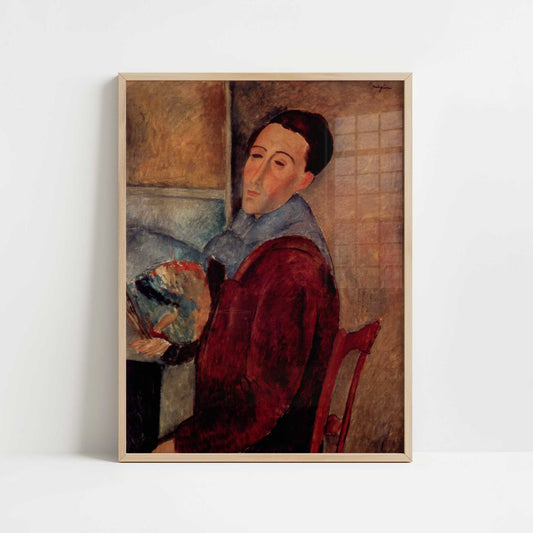 Self-portrait (1919) by Amedeo Modigliani – Art Print - Art print in oak frame