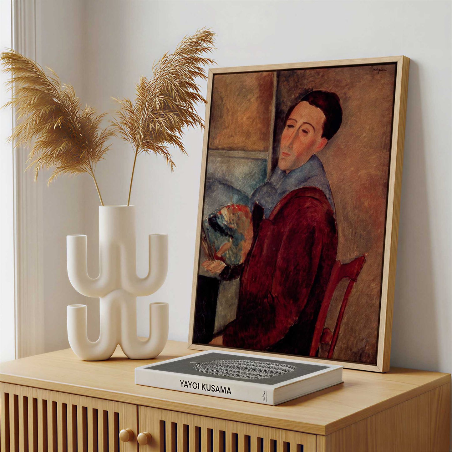 Framed Canvas - Framed canvas in a stylish interior setting