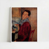 Self-portrait (1919) by Amedeo Modigliani – Art Print - Art print in white frame