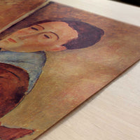Self-portrait (1919) by Amedeo Modigliani – Art Print - Close-up detail of the art print
