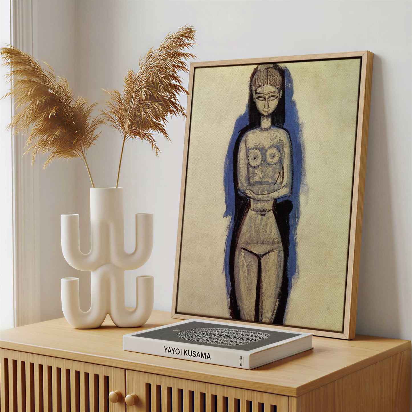 Framed Canvas - Framed canvas in a stylish interior setting