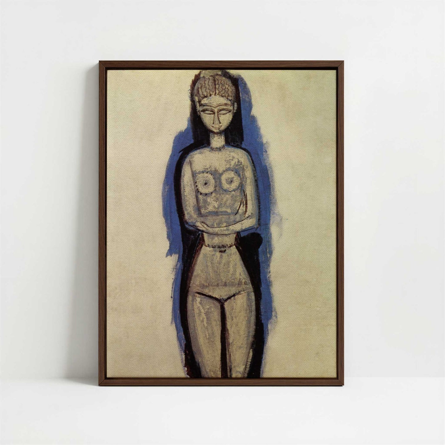 Framed Canvas - Framed canvas in dark wood color frame