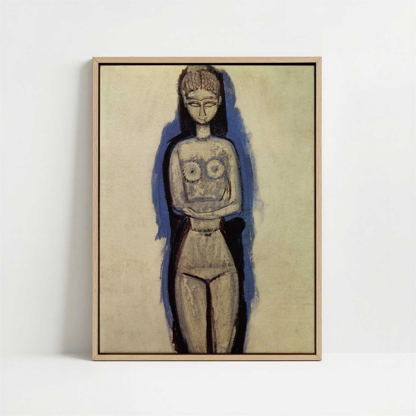Framed Canvas - Framed canvas in oak color frame
