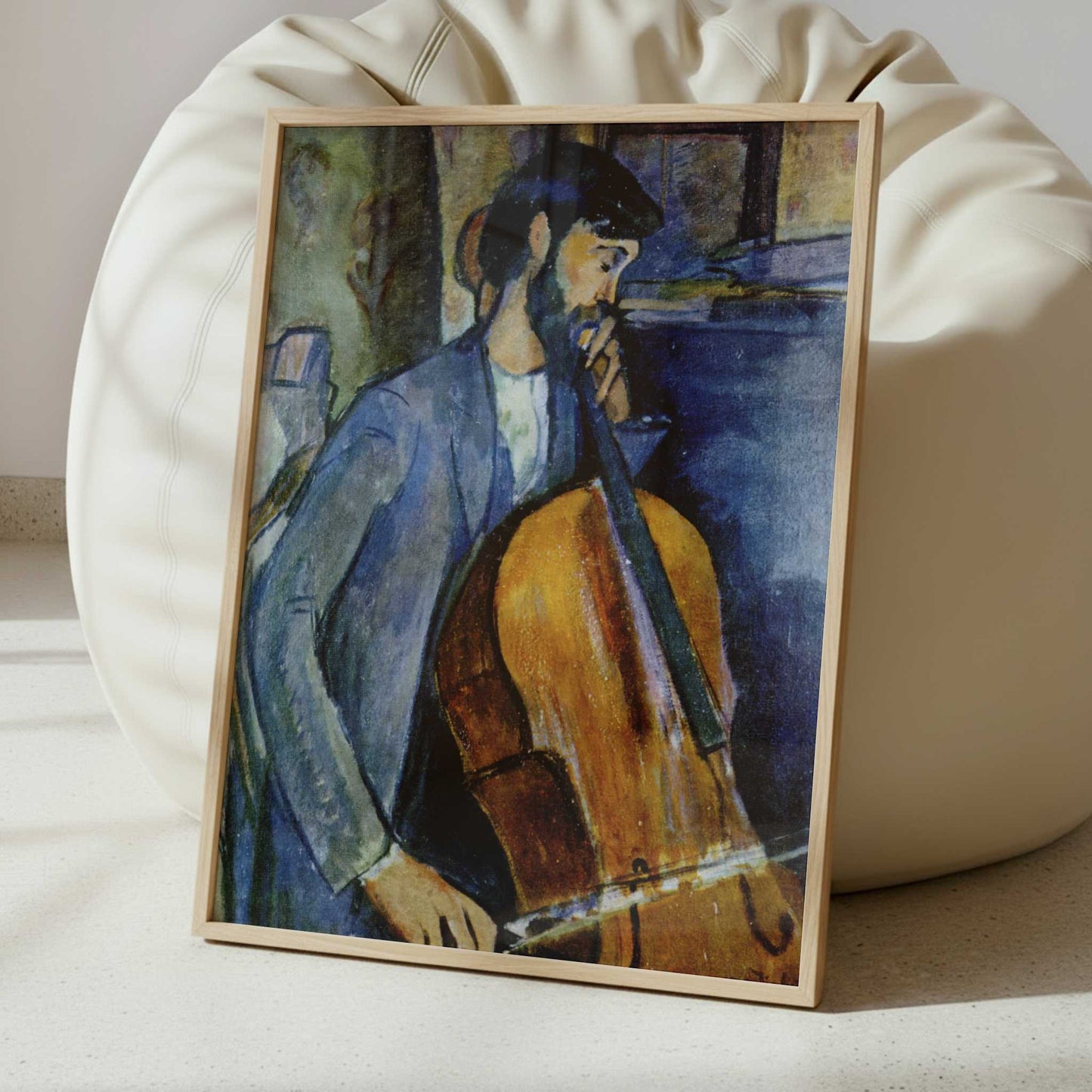 Study for The Cellist (1909) by Amedeo Modigliani – Art Print - Interior inspiration