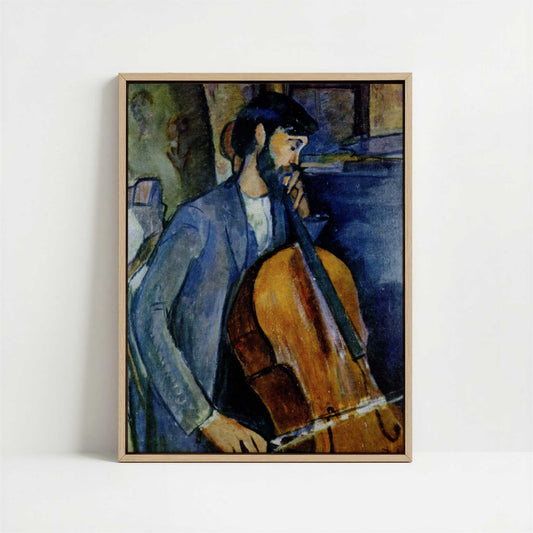 Framed Canvas - Framed canvas in oak color frame