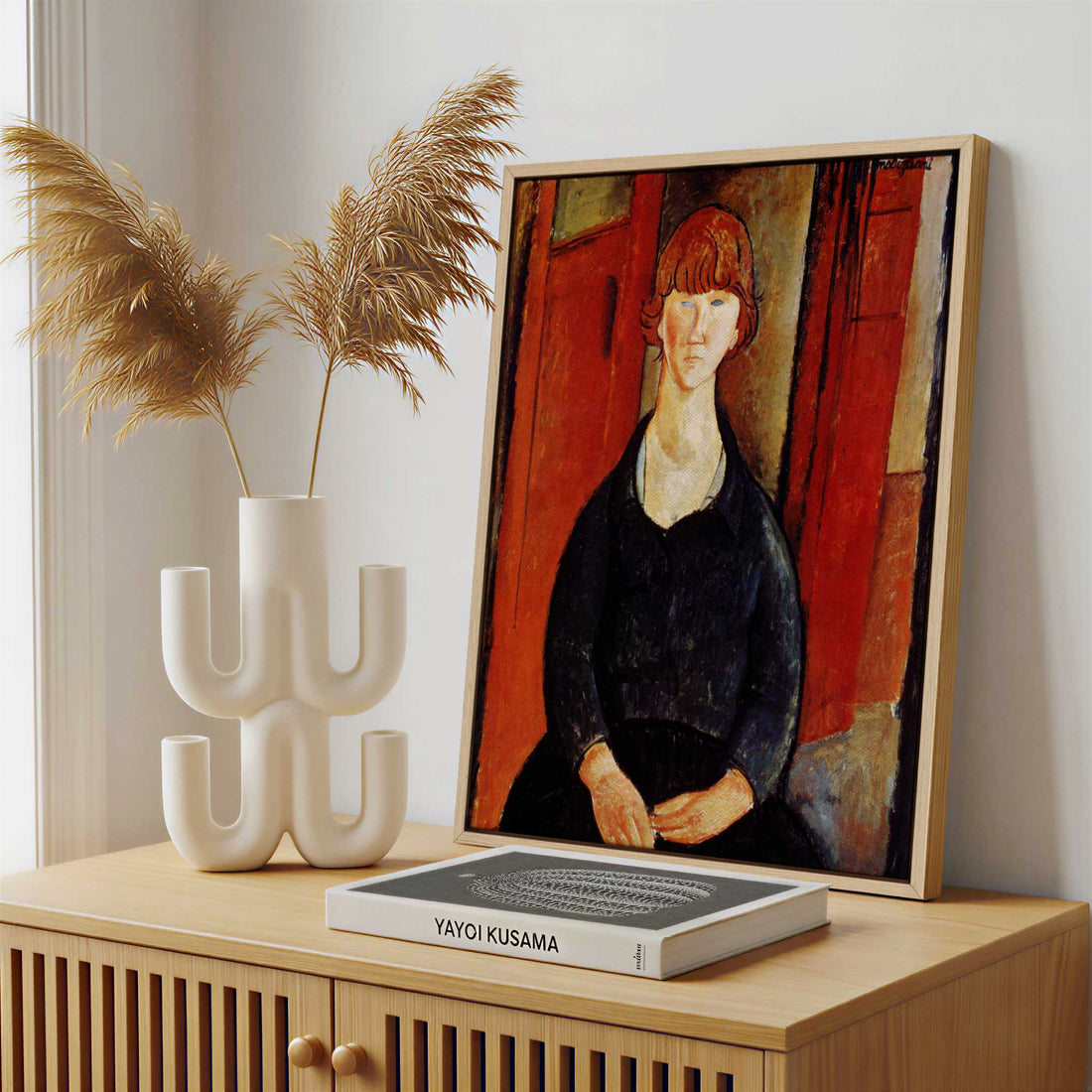 Framed Canvas - Framed canvas in a stylish interior setting