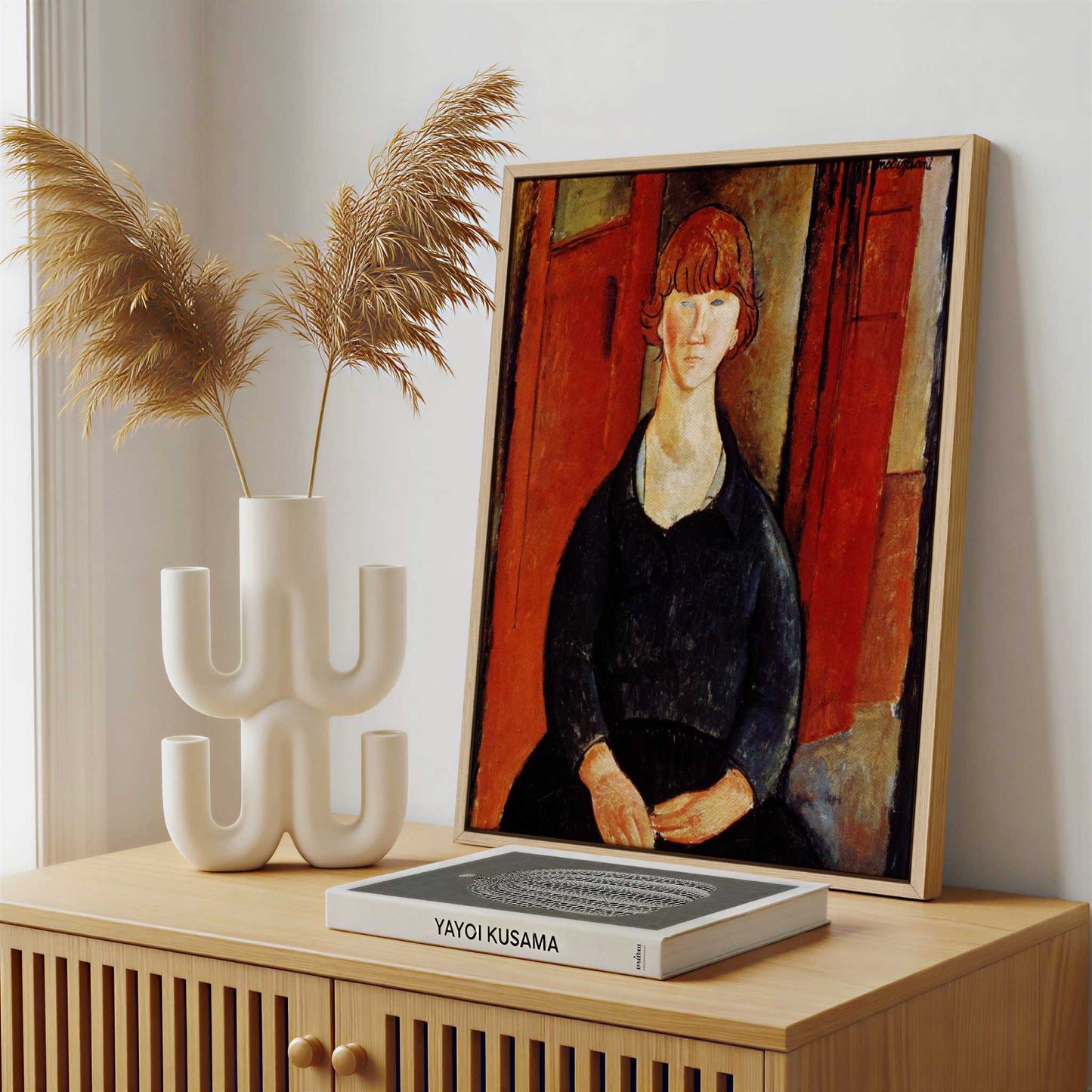 Framed Canvas - Framed canvas in a stylish interior setting