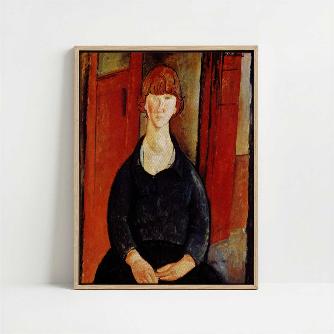 Framed Canvas - Framed canvas in oak color frame