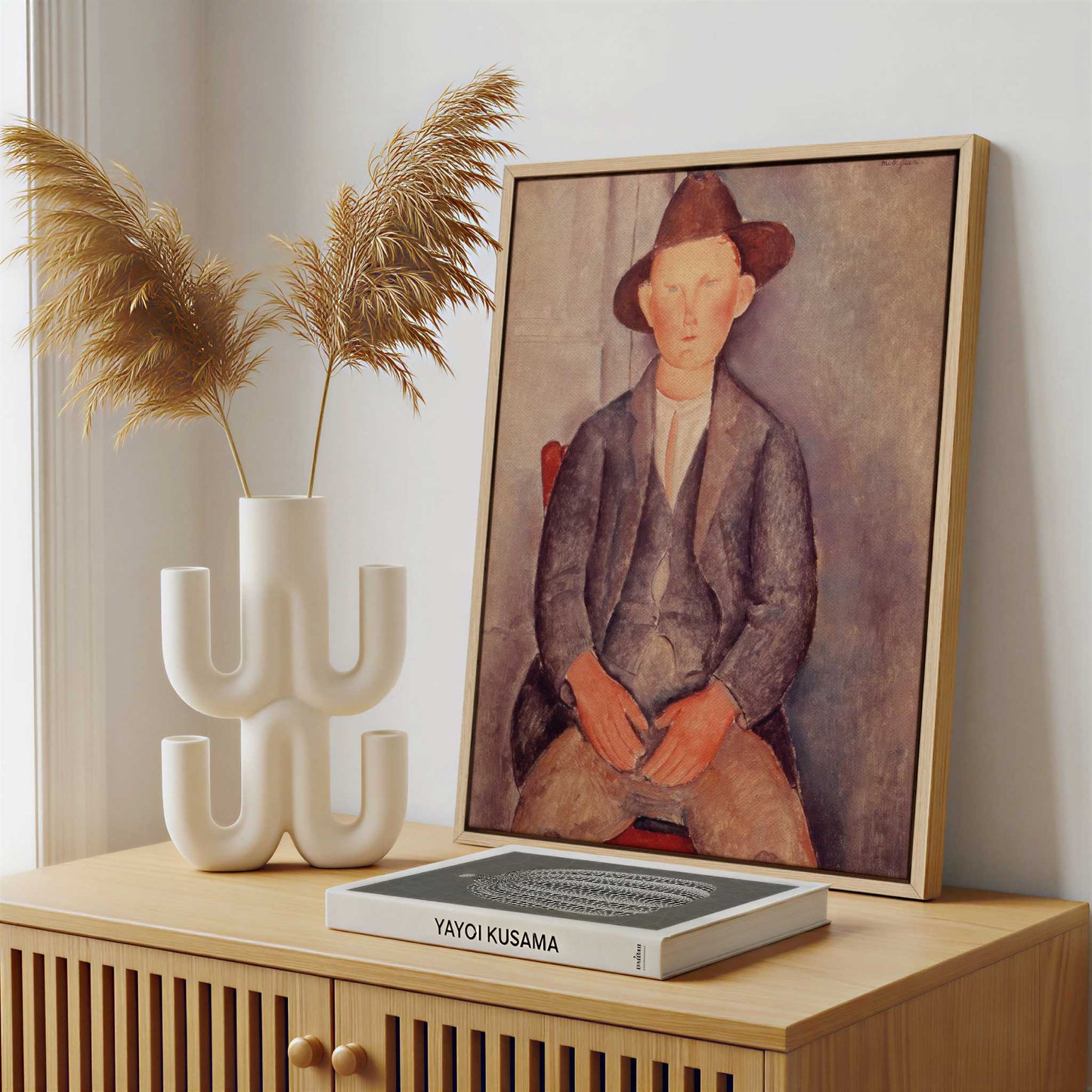 Framed Canvas - Framed canvas in a stylish interior setting