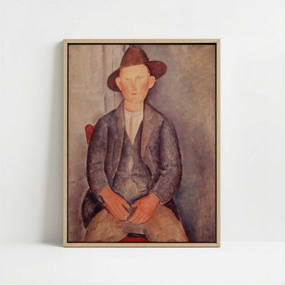 Framed Canvas - Framed canvas in oak color frame