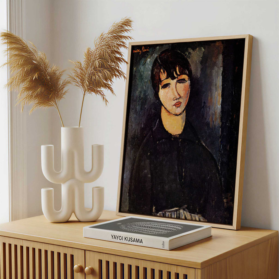 Framed Canvas - Framed canvas in a stylish interior setting