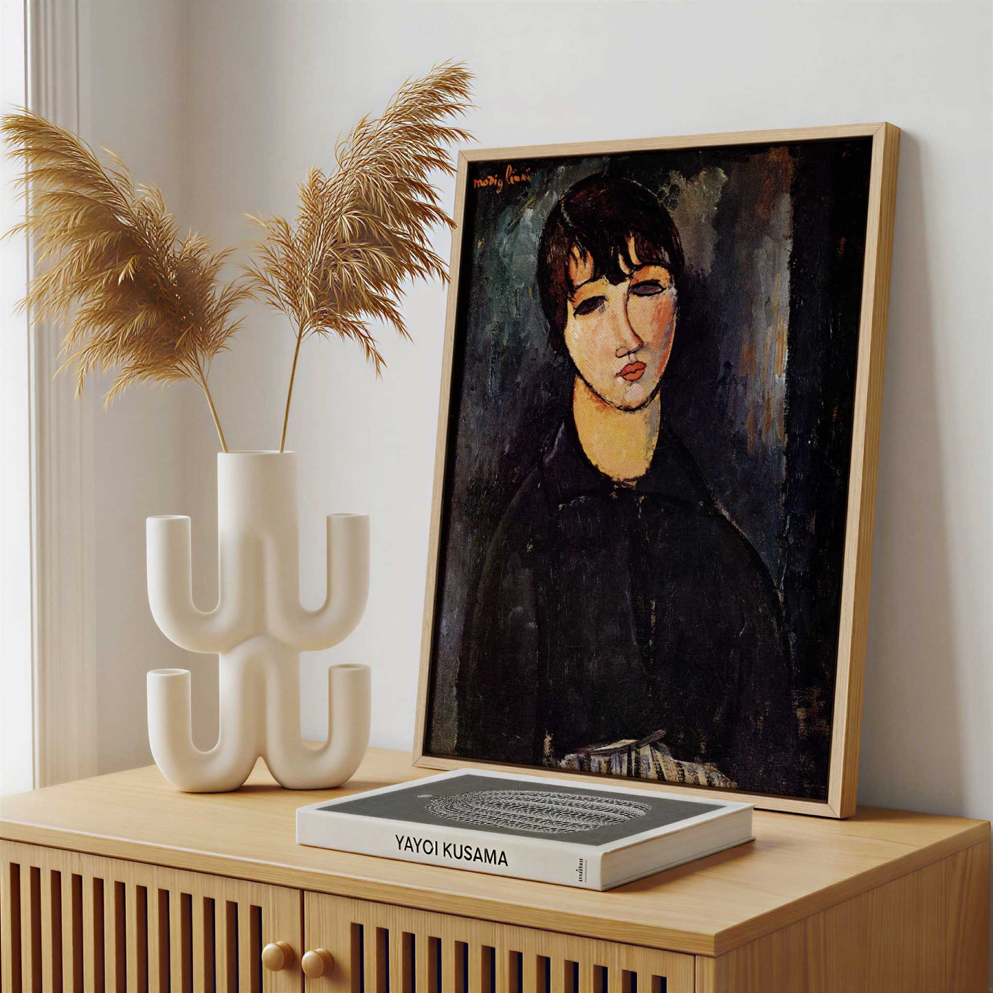 Framed Canvas - Framed canvas in a stylish interior setting