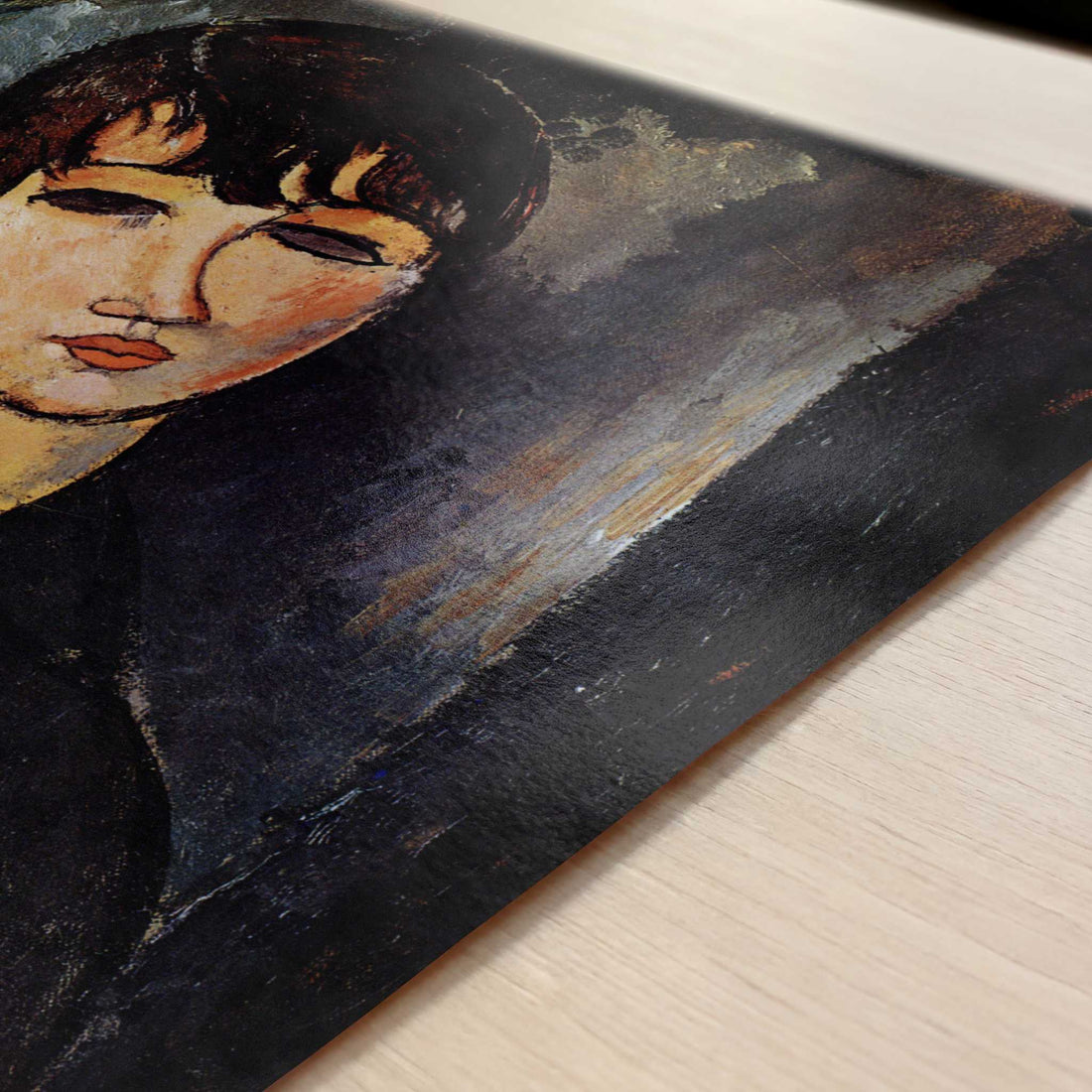 The Servant Girl (1916) by Amedeo Modigliani – Art Print - Close-up detail of the art print