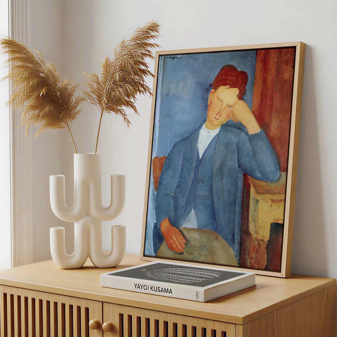 Framed Canvas - Framed canvas in a stylish interior setting