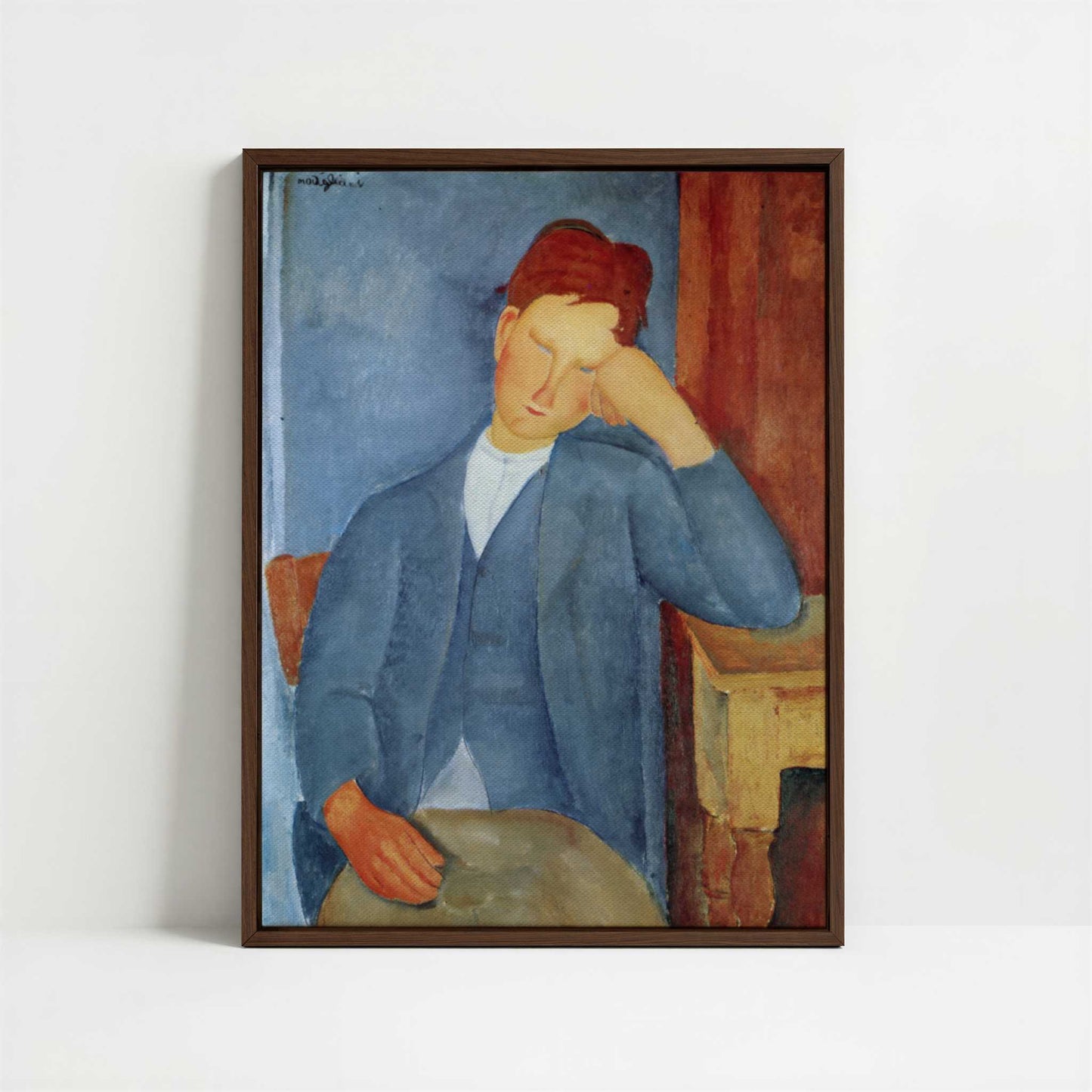 Framed Canvas - Framed canvas in dark wood color frame