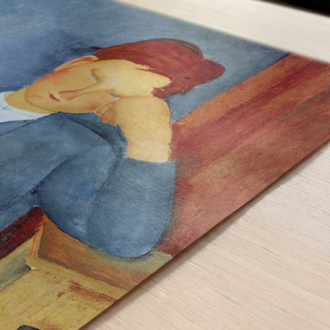The Young Apprentice (1918) by Amedeo Modigliani – Art Print - Close-up detail of the art print