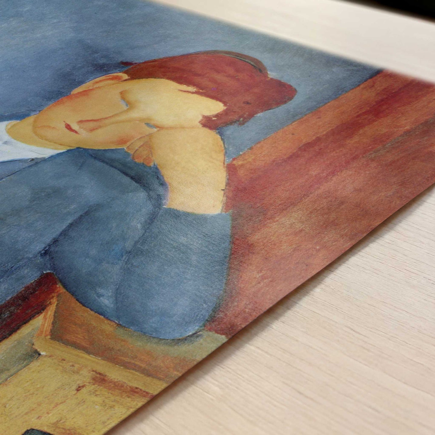 The Young Apprentice (1918) by Amedeo Modigliani – Art Print - Close-up detail of the art print