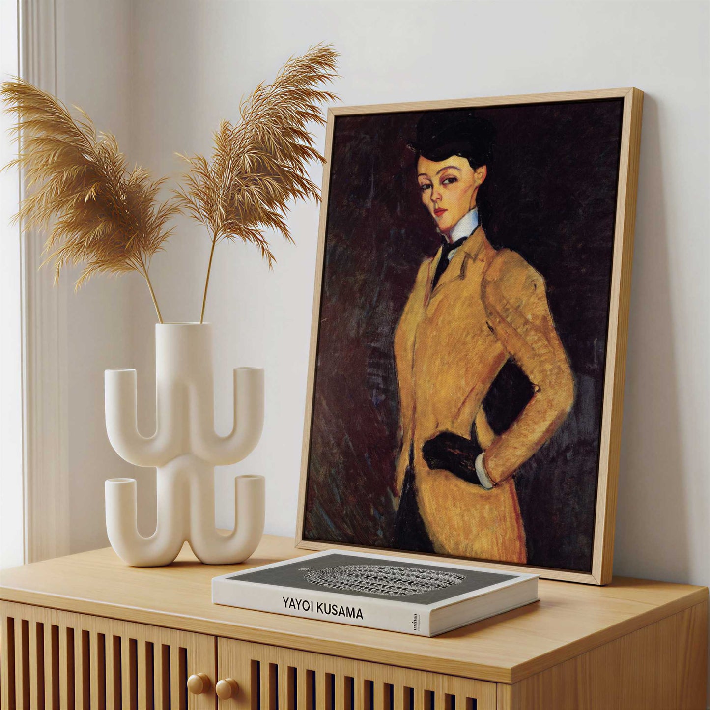 Framed Canvas - Framed canvas in a stylish interior setting