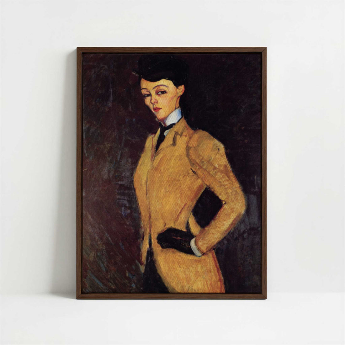 Framed Canvas - Framed canvas in dark wood color frame