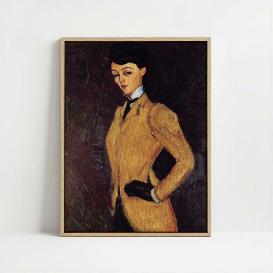 Framed Canvas - Framed canvas in oak color frame