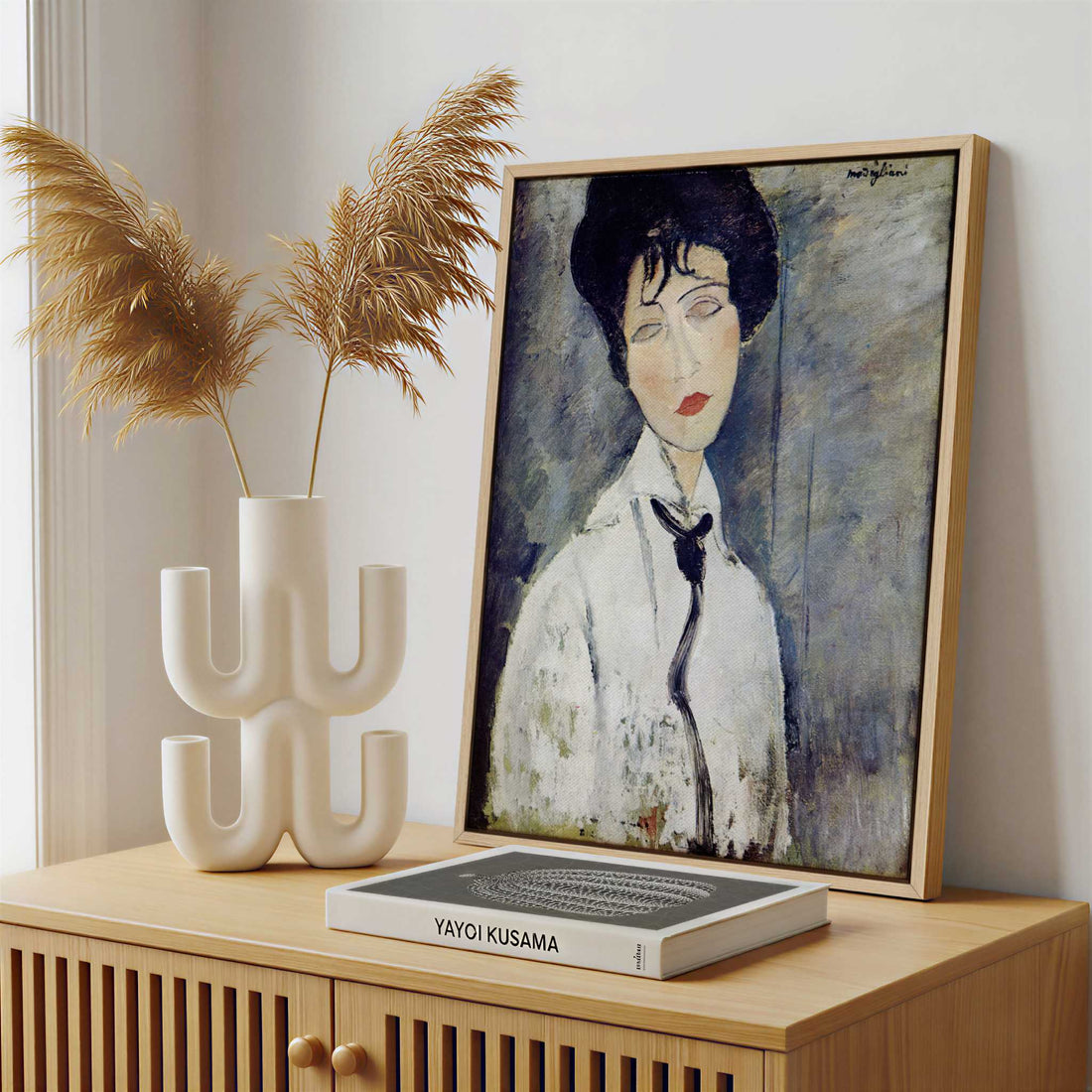 Framed Canvas - Framed canvas in a stylish interior setting