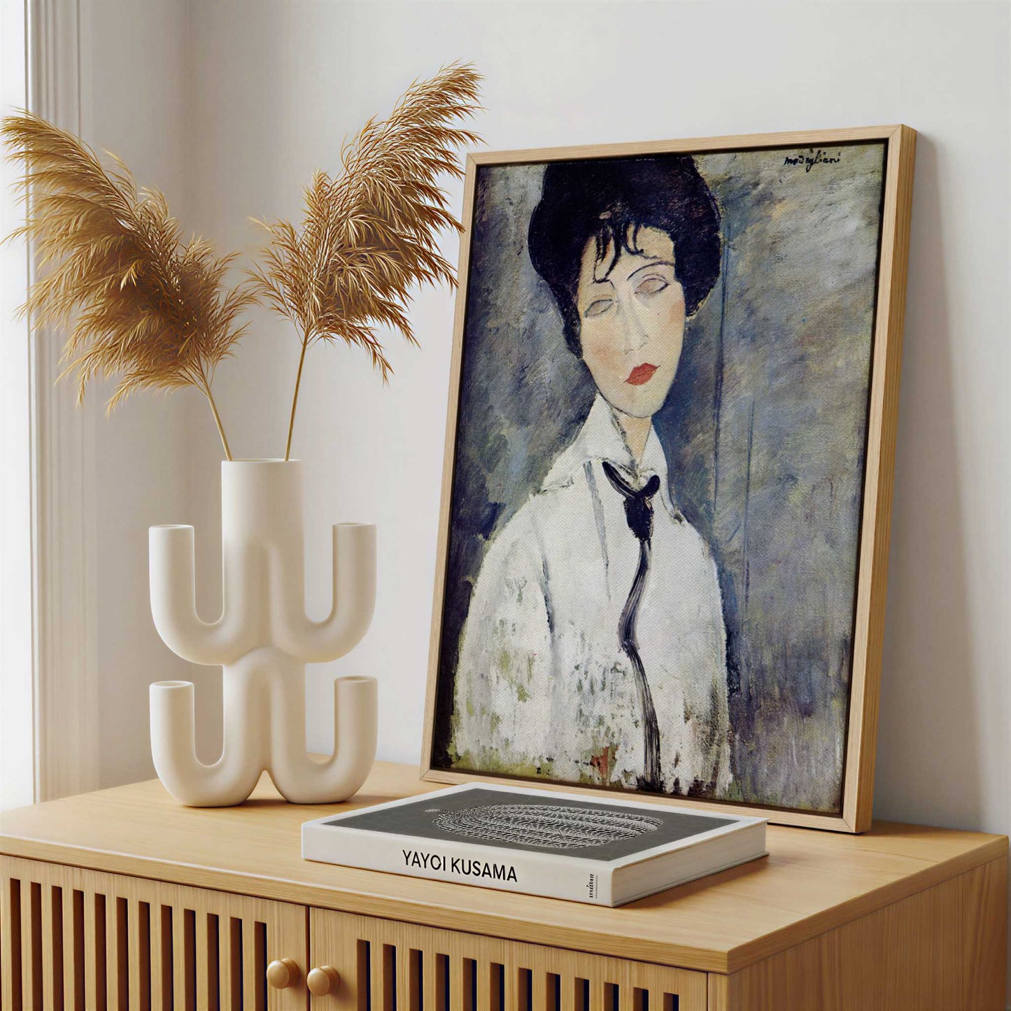 Framed Canvas - Framed canvas in a stylish interior setting
