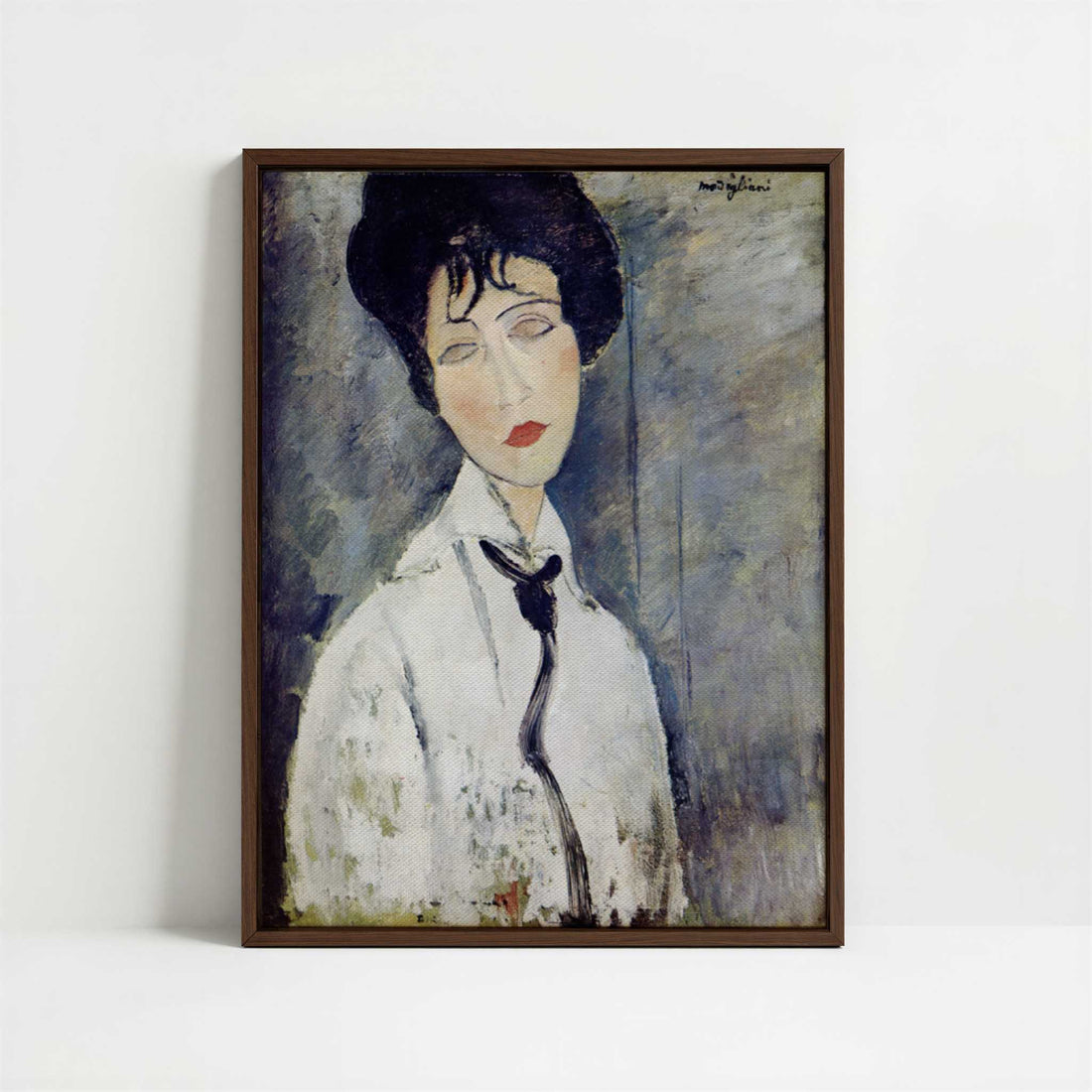 Framed Canvas - Framed canvas in dark wood color frame