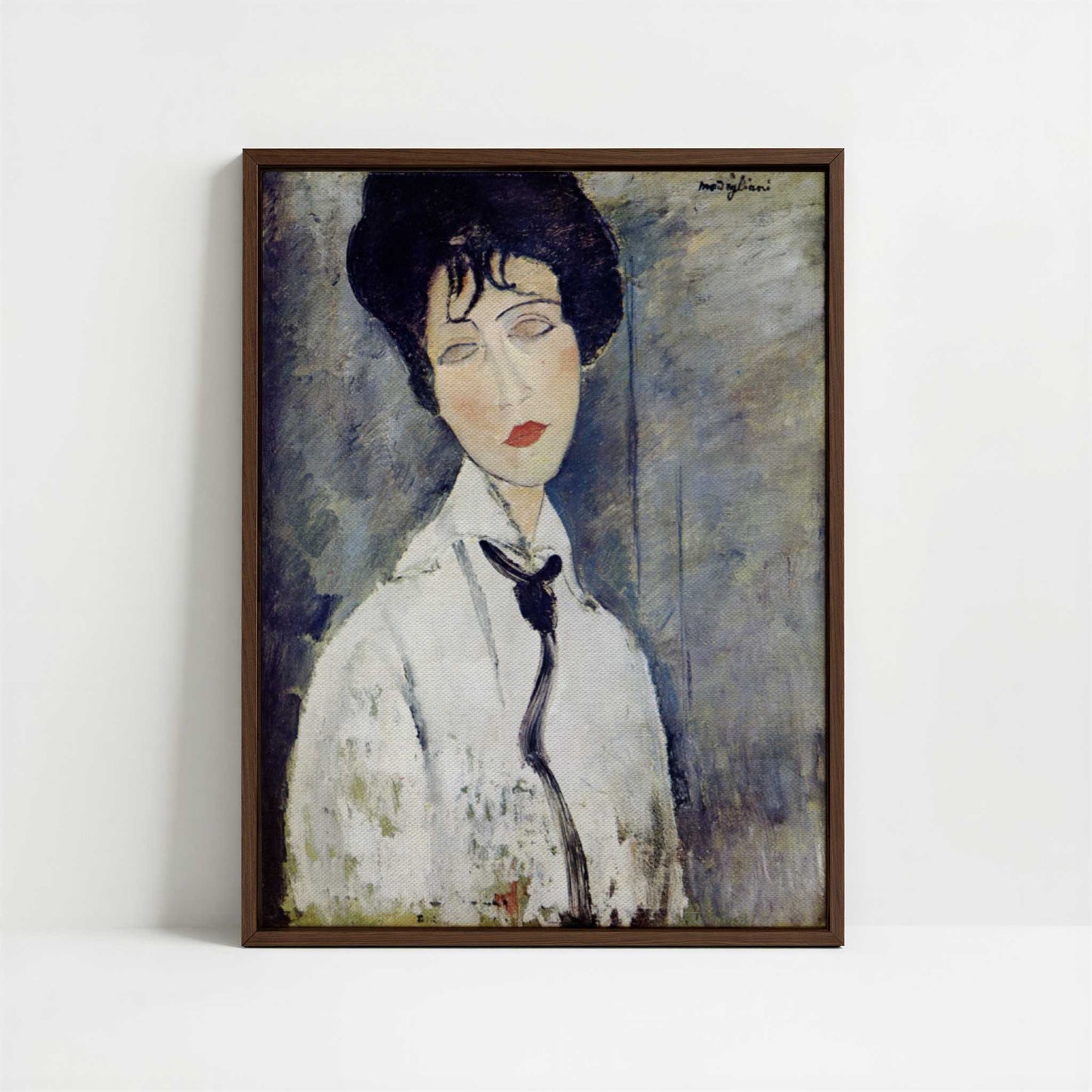 Framed Canvas - Framed canvas in dark wood color frame