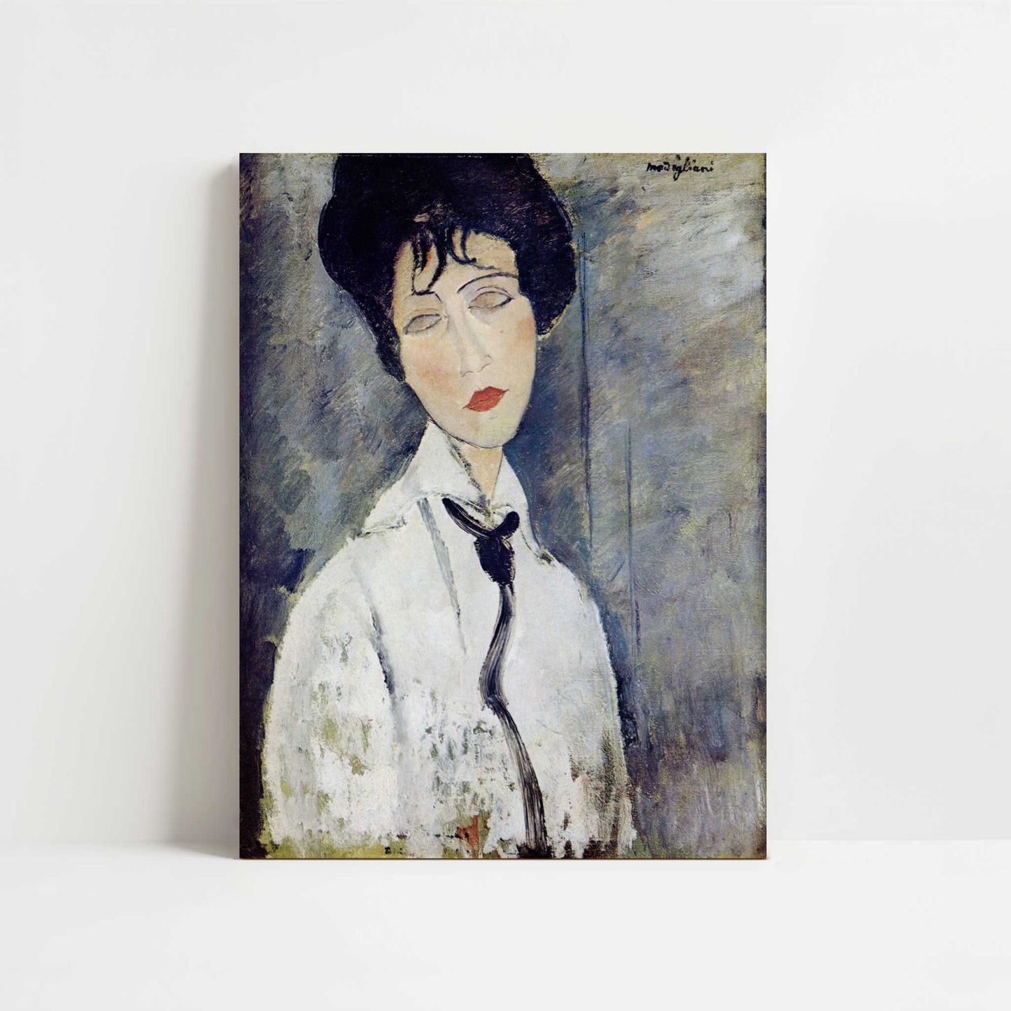 Woman with a Black Necklace (1917) by Amedeo Modigliani – Art Print - Unframed art print